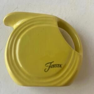 Fiesta Ware Water Pitcher Yellow Magnet Refrigerator Kitchen Retire VTG NOS NWOT